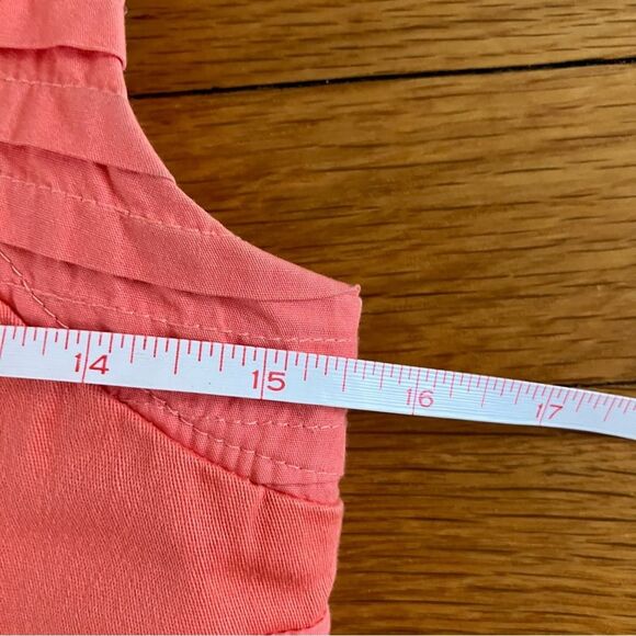 Preen Thornton Bregazzi Coral Pink Cotton Tailored Structured Sundress Large - Picture 13 of 15